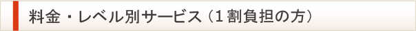 料金・レベル別サービス