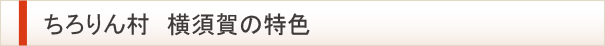 ちろりん村　横須賀の特色